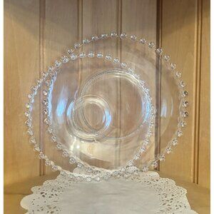 Set of 2 Vintage Imperial Glass Candlewick Clear Glass Boopie Lunch Dinner Plate